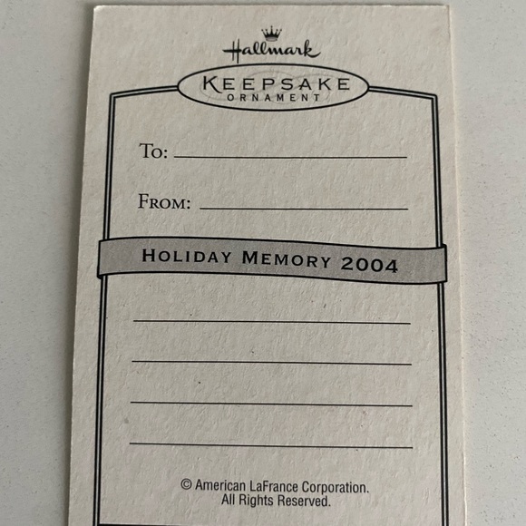 Hallmark Keepsake Ornament American LaFrance 700 Series Pumper Fire Brigade 2004 - Picture 3 of 6